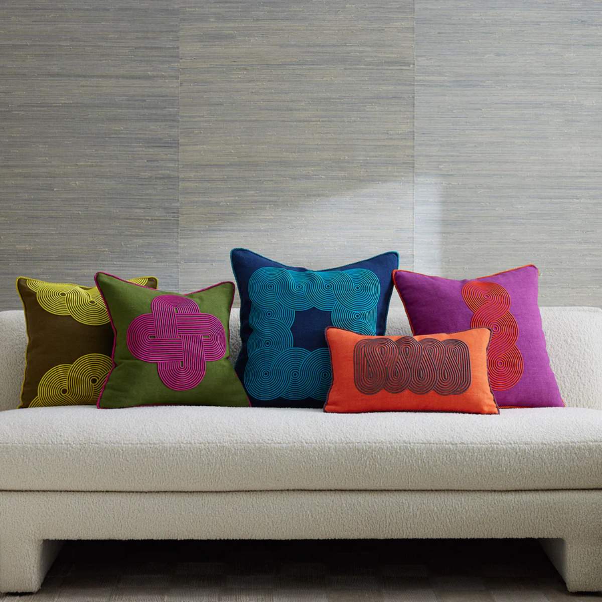 Jonathan Adler Pompidou Fuchsia Loops Cushion - Image 3