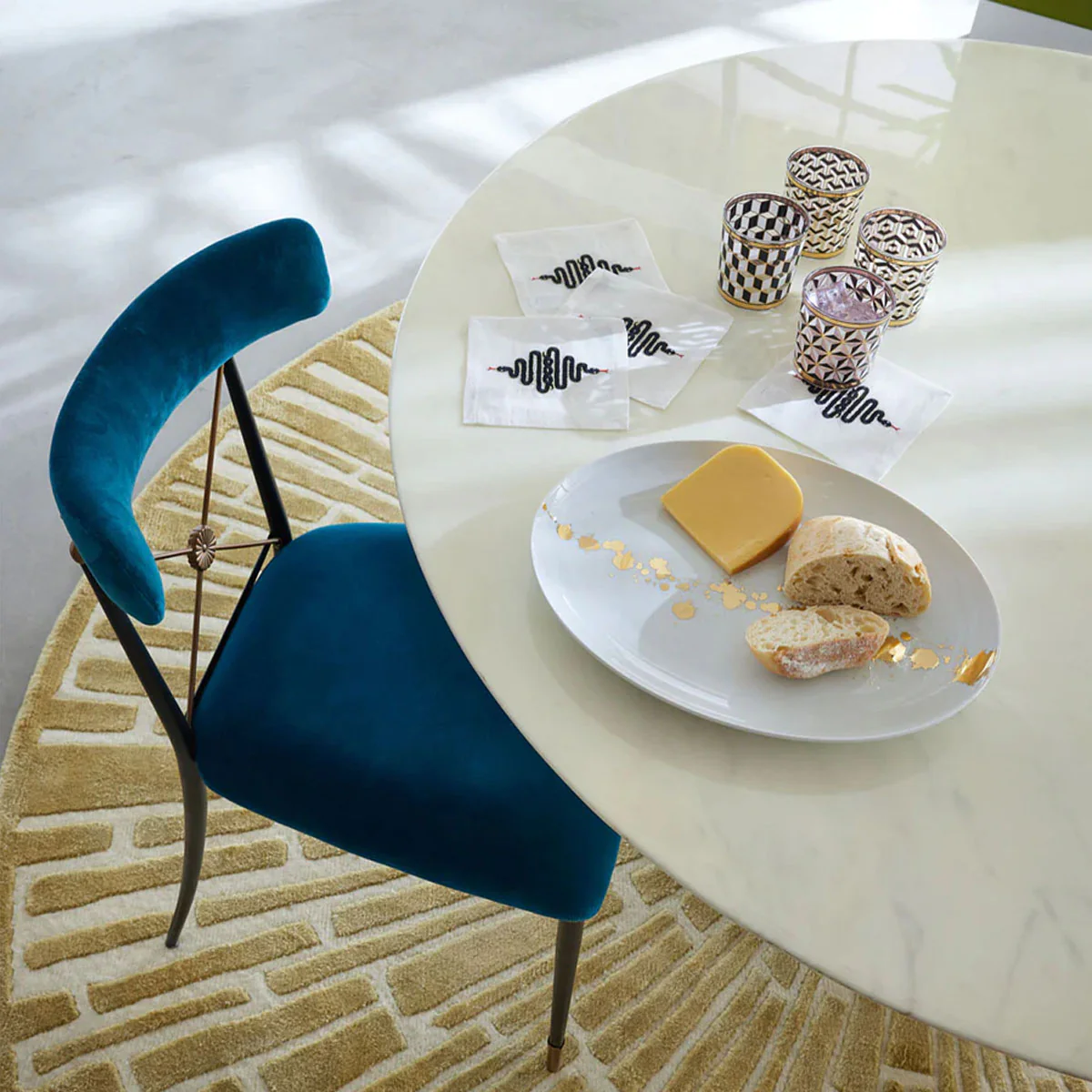 Jonathan Adler Rider Dining Chair - Rialto Midnight/Gunmetal - Image 4