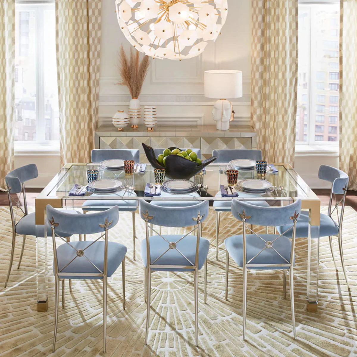 Jonathan Adler Rider Dining Chair - Rialto Midnight/Gunmetal - Image 5