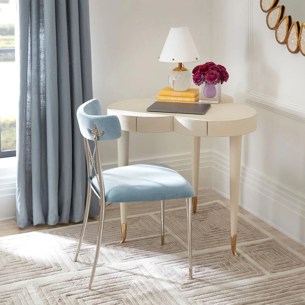 Jonathan Adler Rider Dining Chair - Rialto Midnight/Gunmetal - Image 6