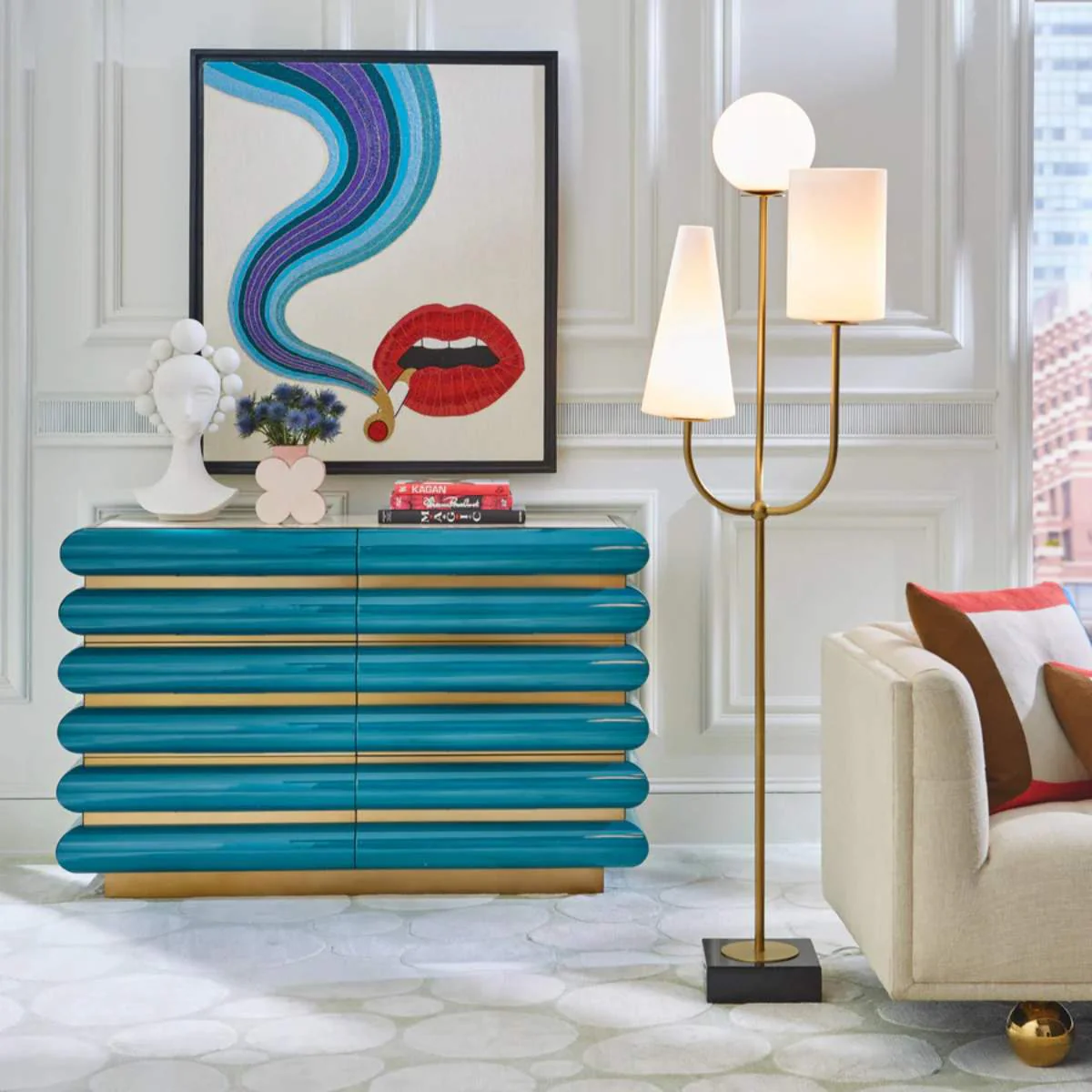 Jonathan Adler Smolder Beaded Art - Image 2