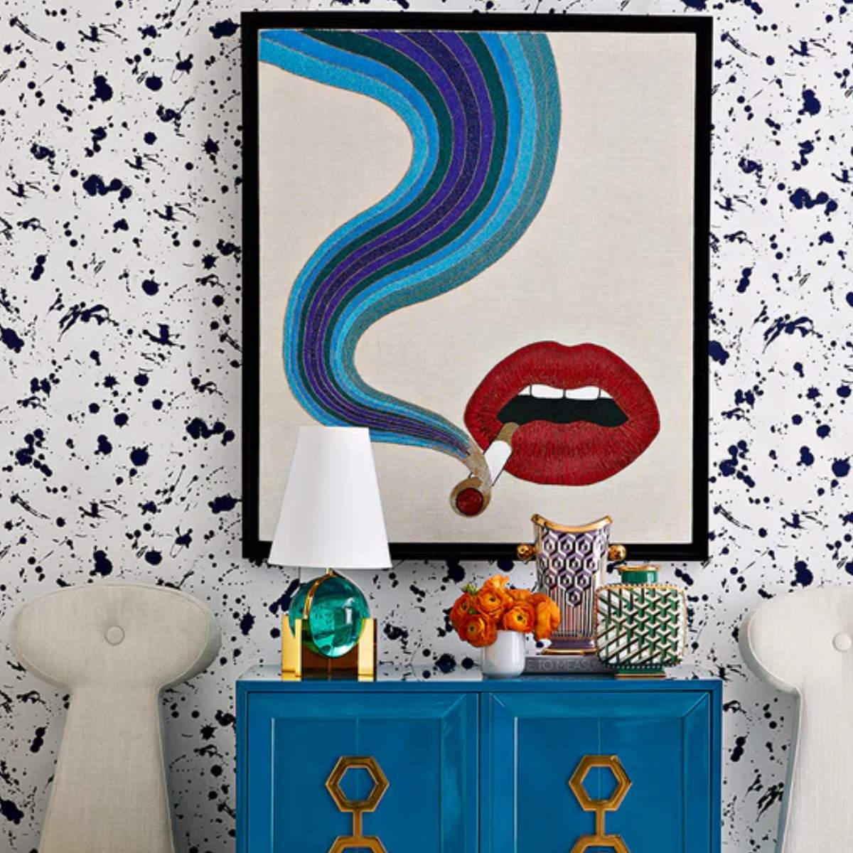 Jonathan Adler Smolder Beaded Art - Image 4