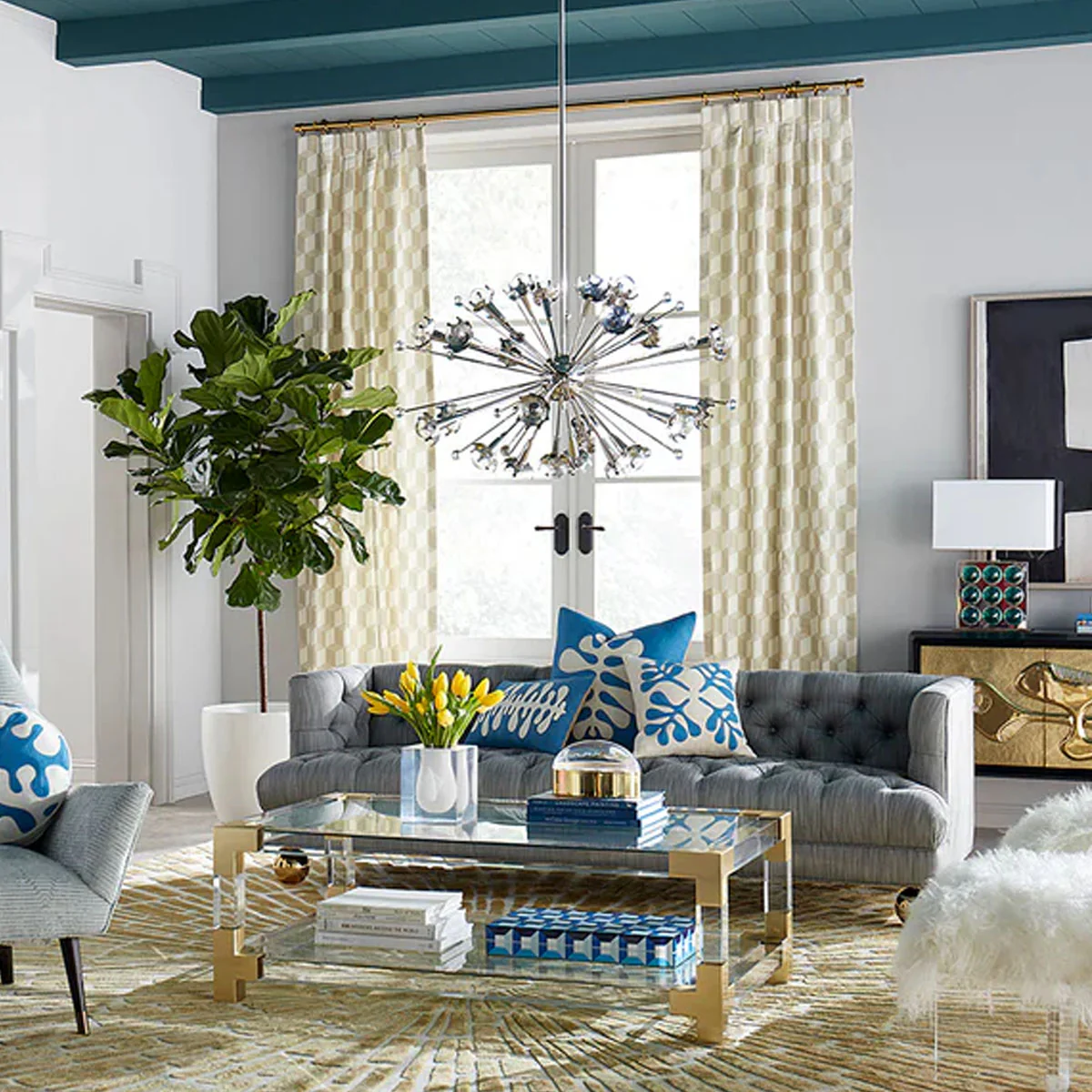 Jonathan Adler Sputnik Chandelier - Antique Brass - Image 6