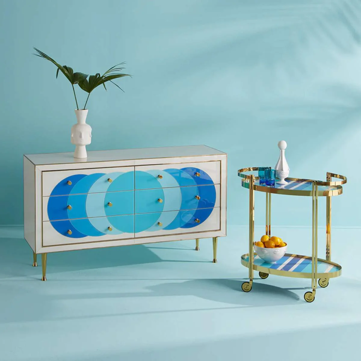 Jonathan Adler Ultramarine 58" Credenza - Image 8