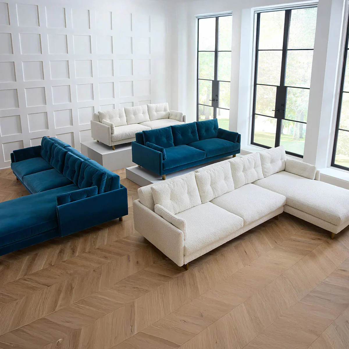 Jonathan Adler Malibu Sectional Sofa - Cirrus Powder - Image 7