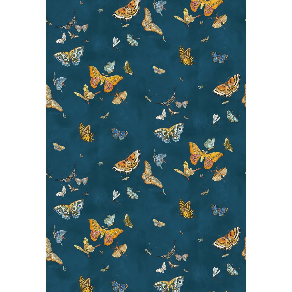 Josephine Munsey Butterflies Bright Navy - Image 4