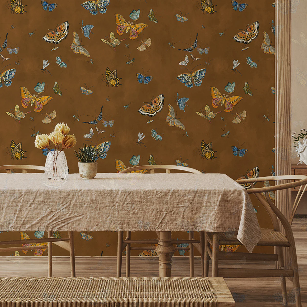 Josephine Munsey Butterflies Brown - Image 2