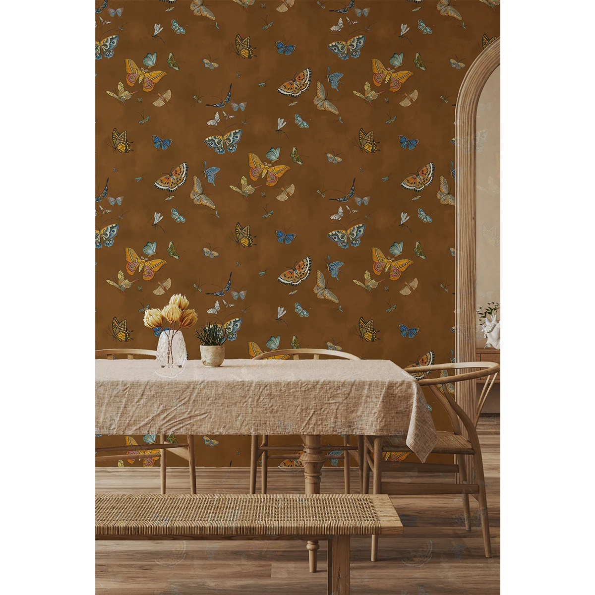Josephine Munsey Butterflies Brown - Image 3