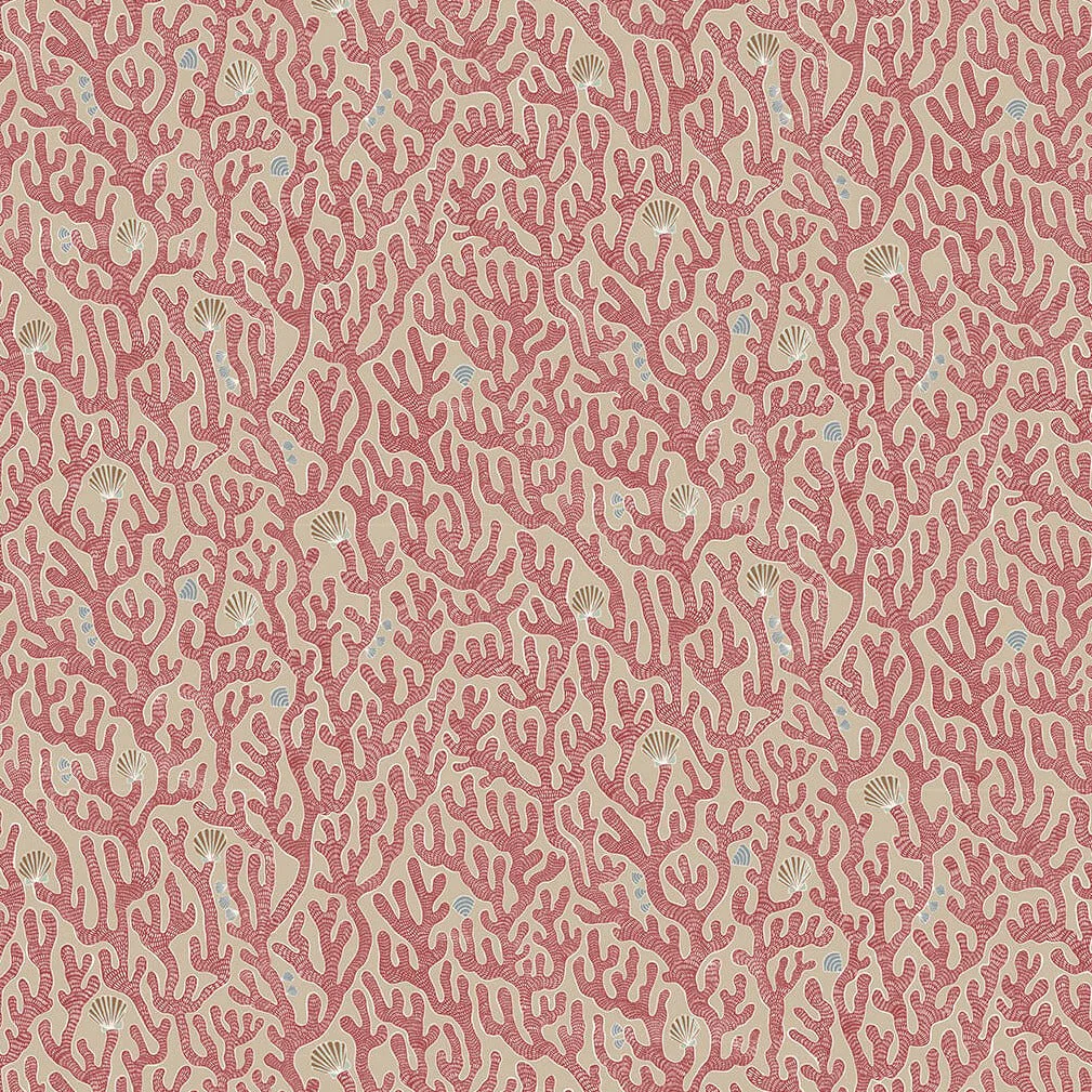 Josephine Munsey Coral Wallpaper - Red Toppings