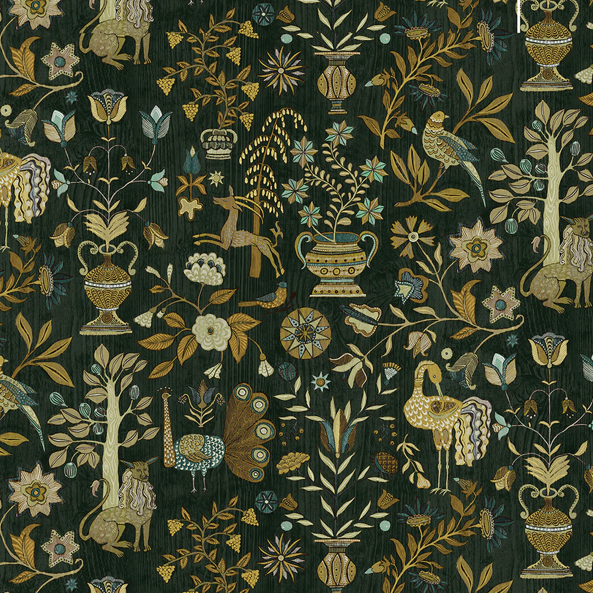 Josephine Munsey Fable Garden Olive and Black
