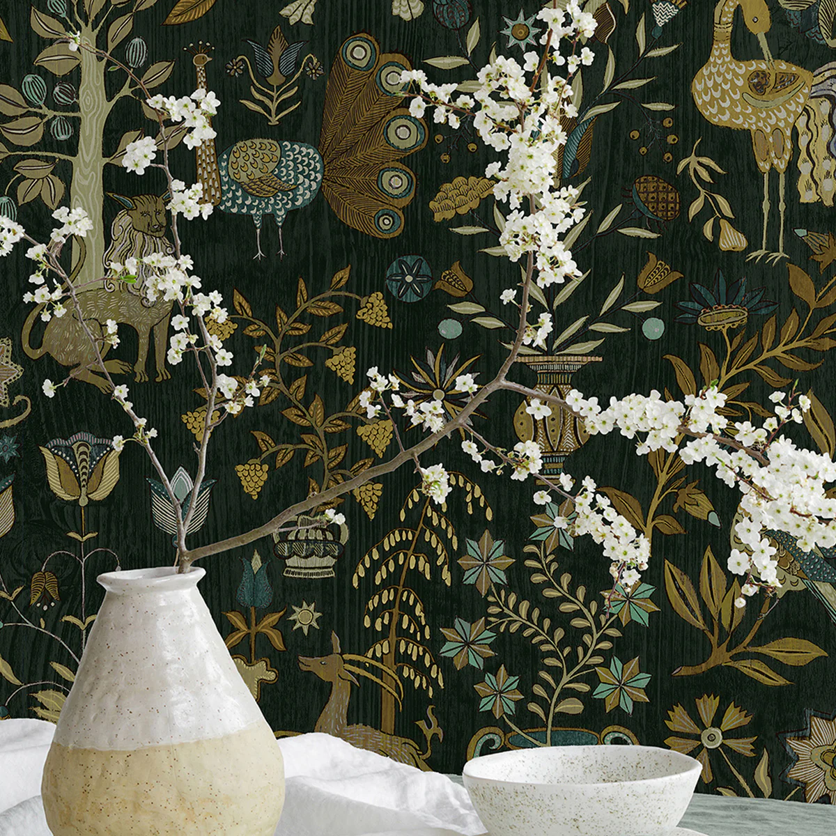 Josephine Munsey Fable Garden Olive and Black - Image 2