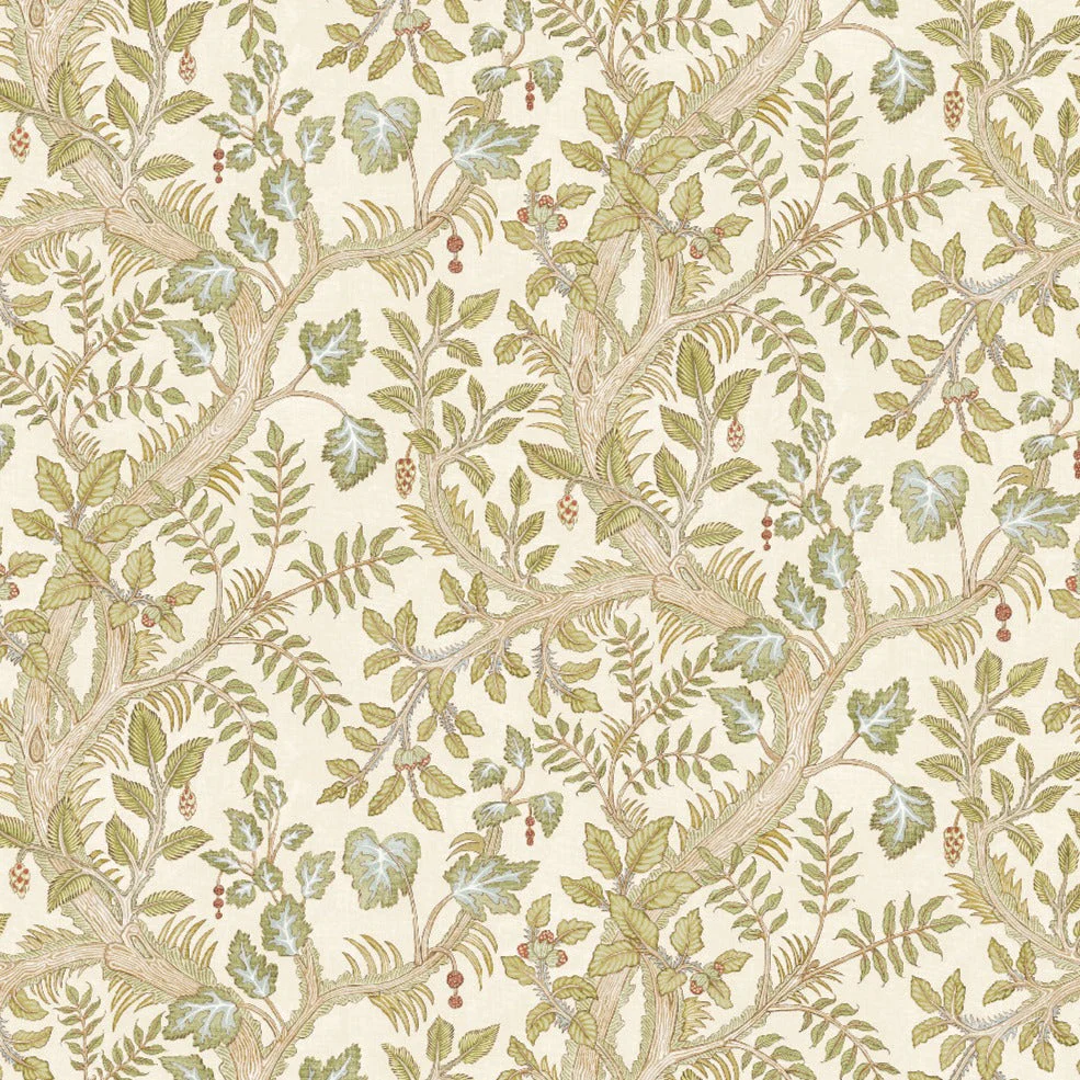 Josephine Munsey Hedgerow Wallpaper - Cream and Olive