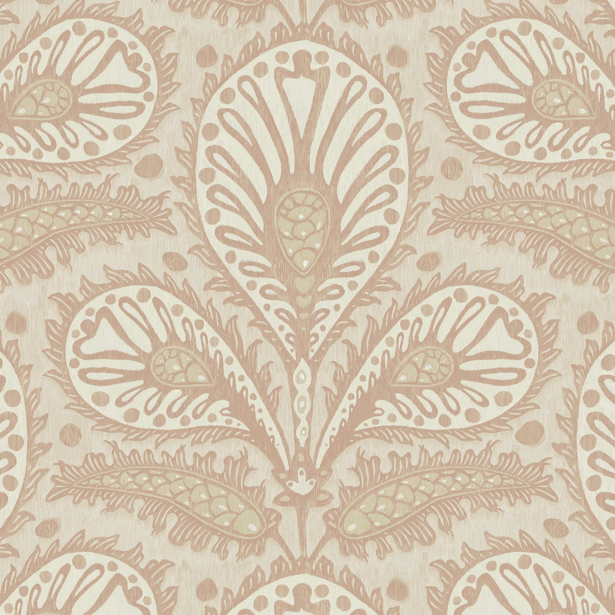 Josephine Munsey Ikat Clover Wallpaper - Plaster Pink
