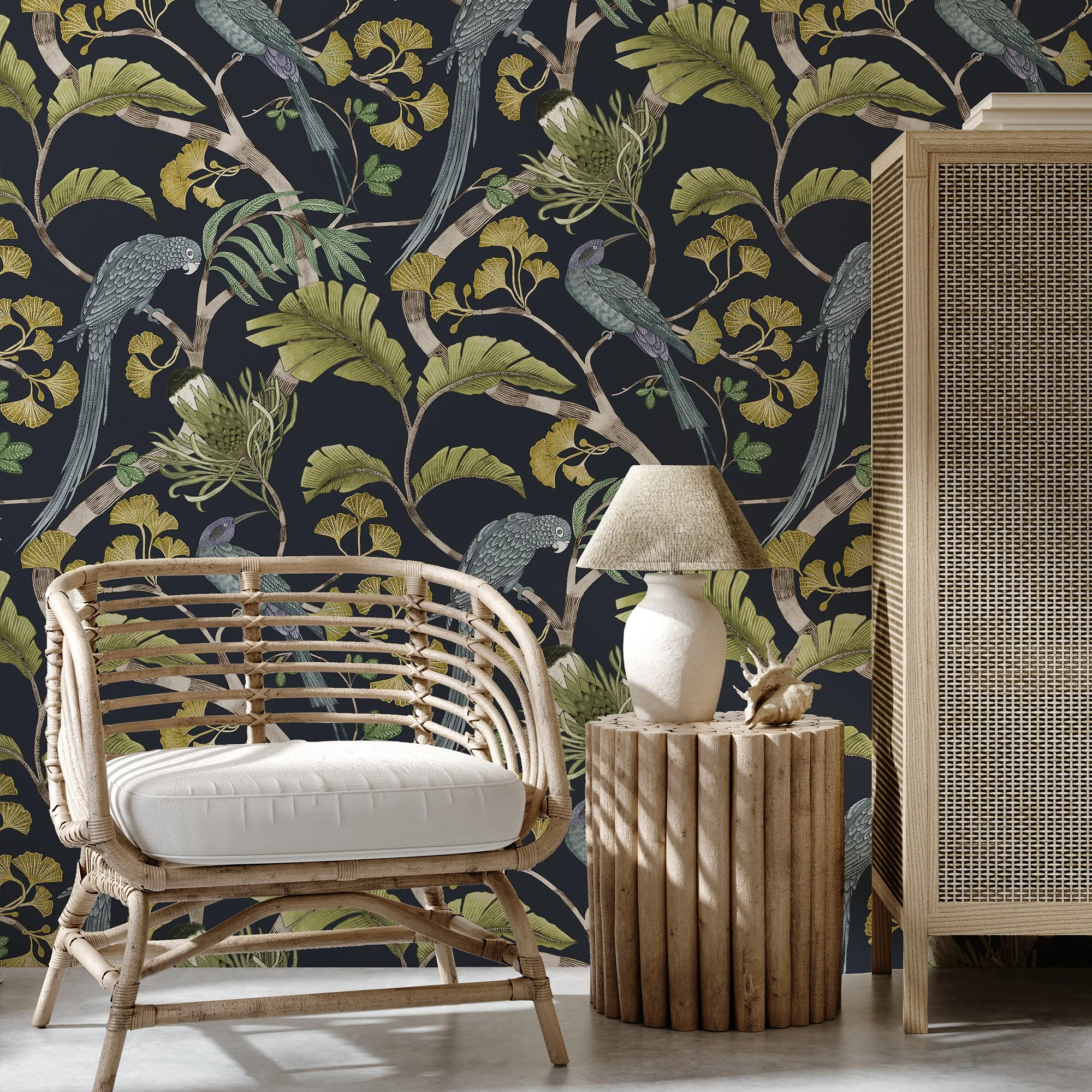 Josephine Munsey Living Branches Wallpaper - Petra and Greens - Image 2