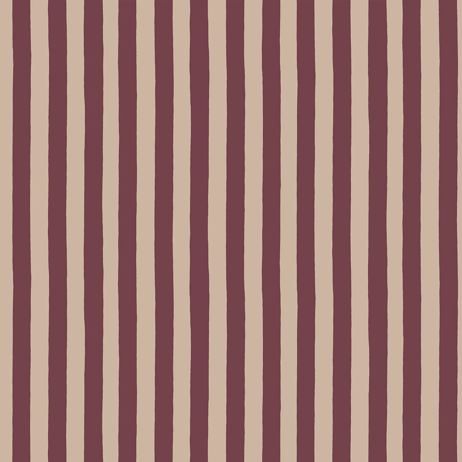 Josephine Munsey Medium Hand Pained Stripe - Red Current and Shiitake - Roll - Image 2