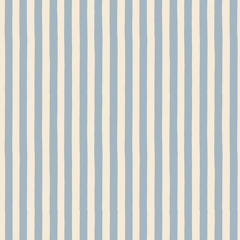 Josephine Munsey Medium Hand Painted Stripe - Beryl and Colethrop Cream - Roll