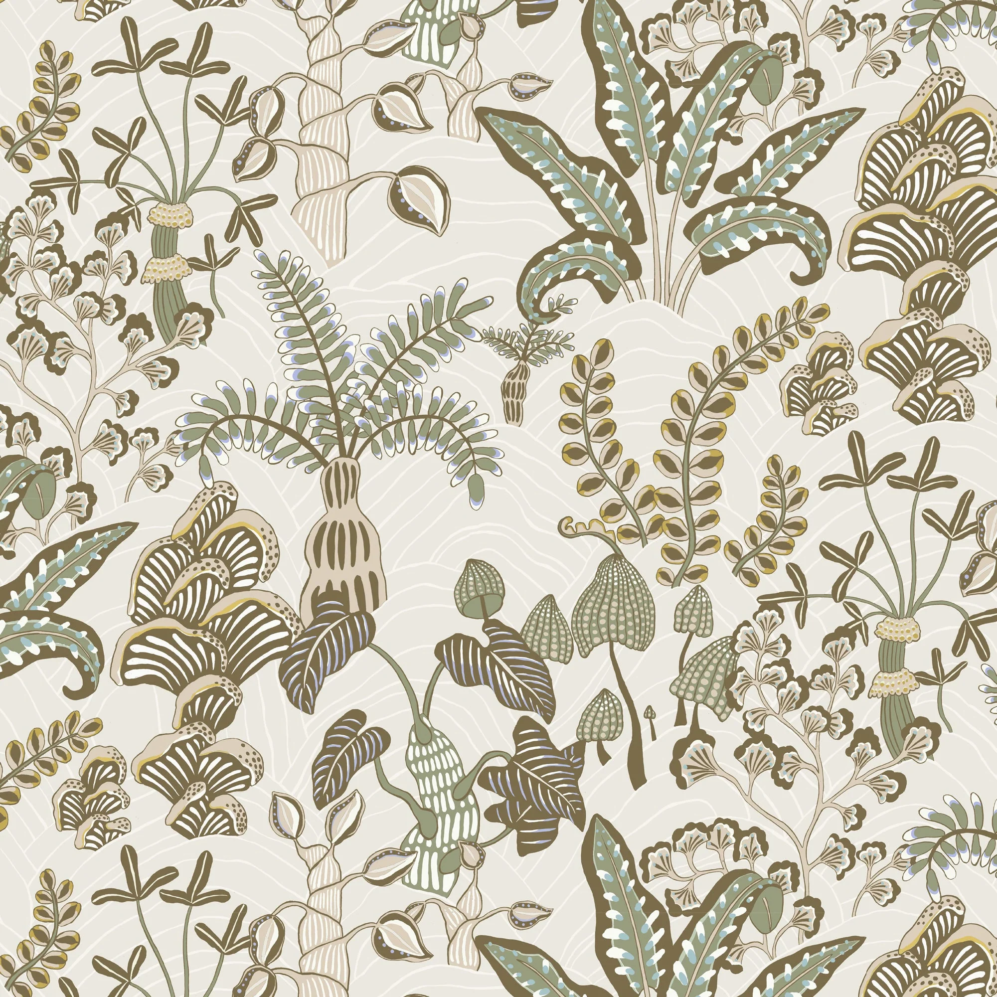 Josephine Munsey Woodland Floor Wallpaper - Soft Olive