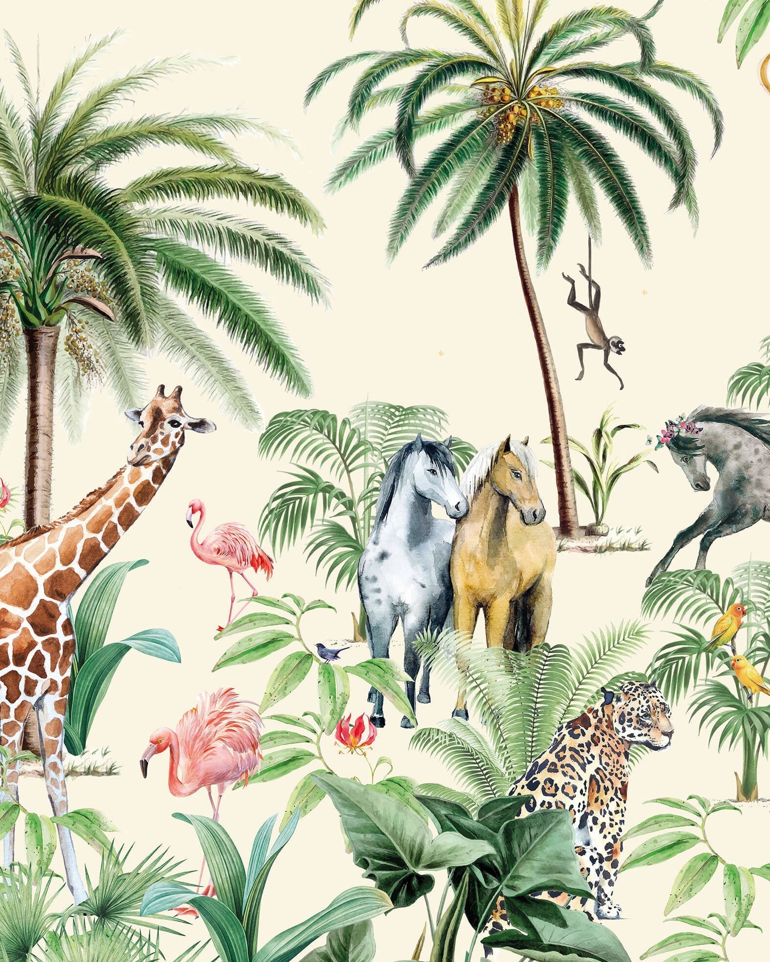 Creative Lab Amsterdam Jungle Horse Wallpaper Mural