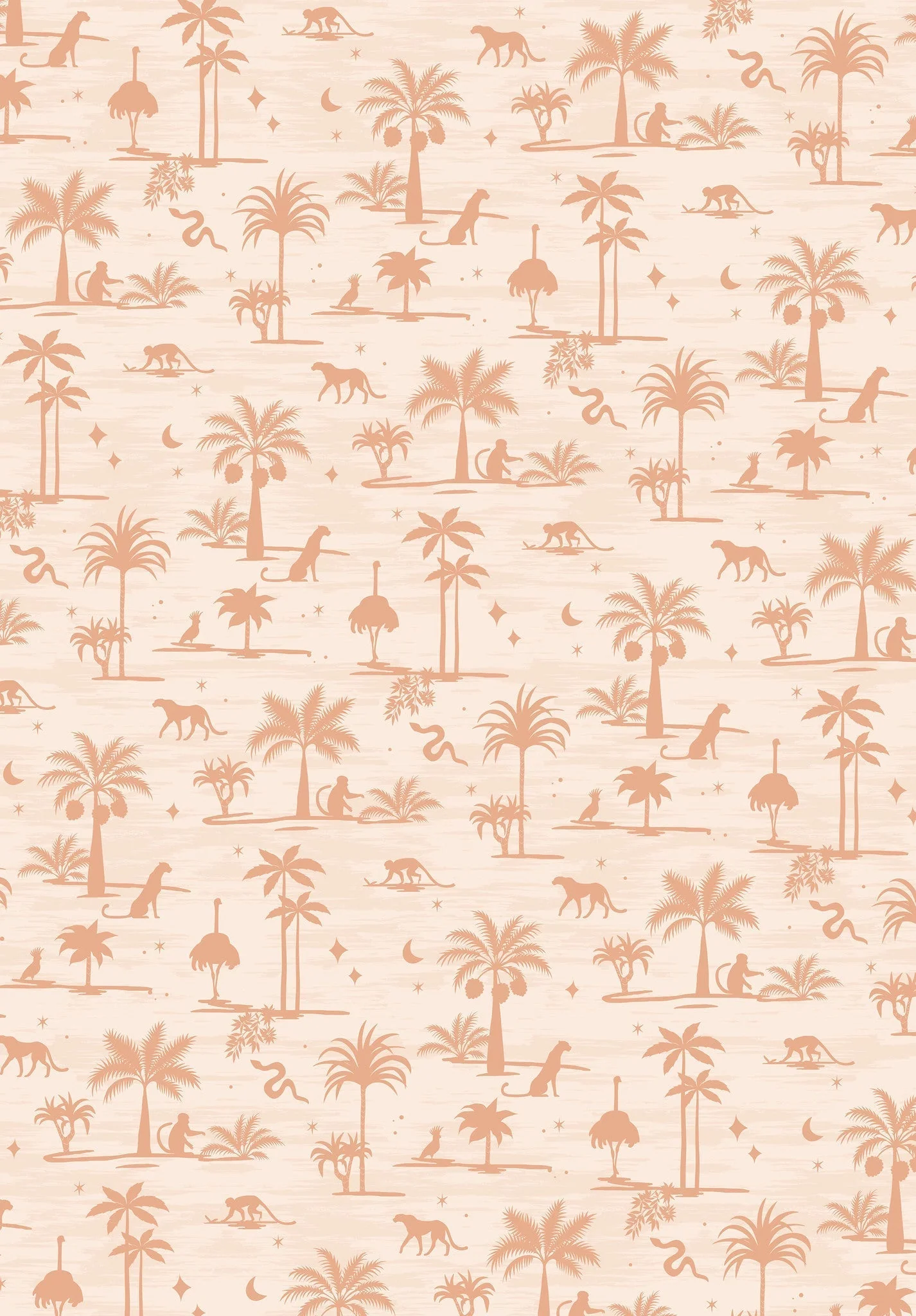 Creative Lab Amsterdam Jungle Silhouette Pink Wallpaper Mural