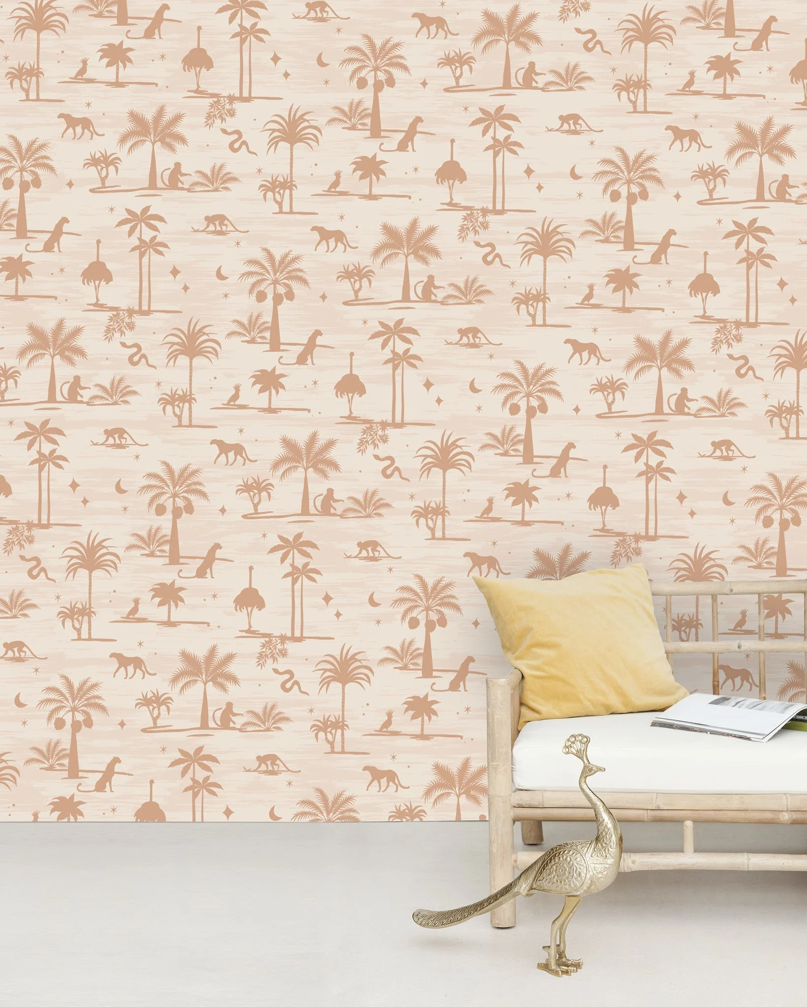 Creative Lab Amsterdam Jungle Silhouette Pink Wallpaper Mural - Image 5