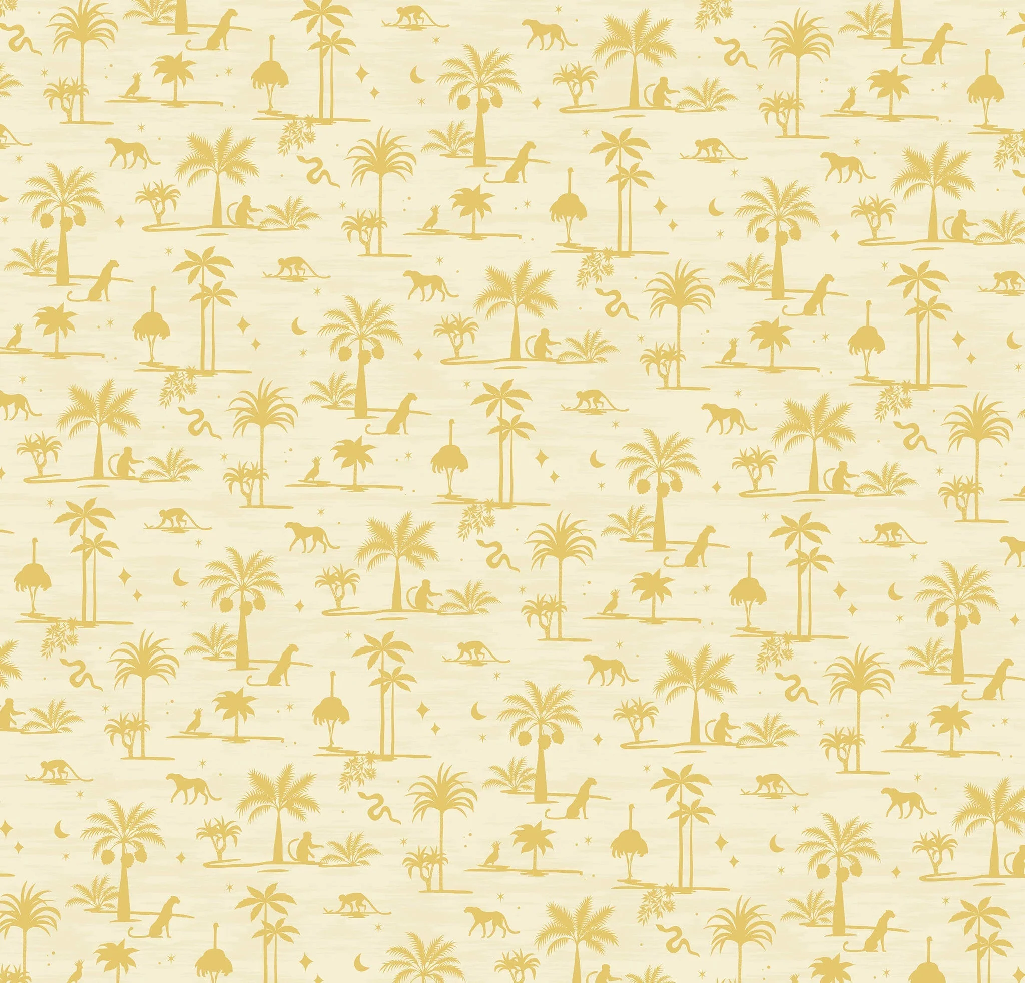 Creative Lab Amsterdam Jungle Silhouette Yellow Wallpaper Mural - Image 2
