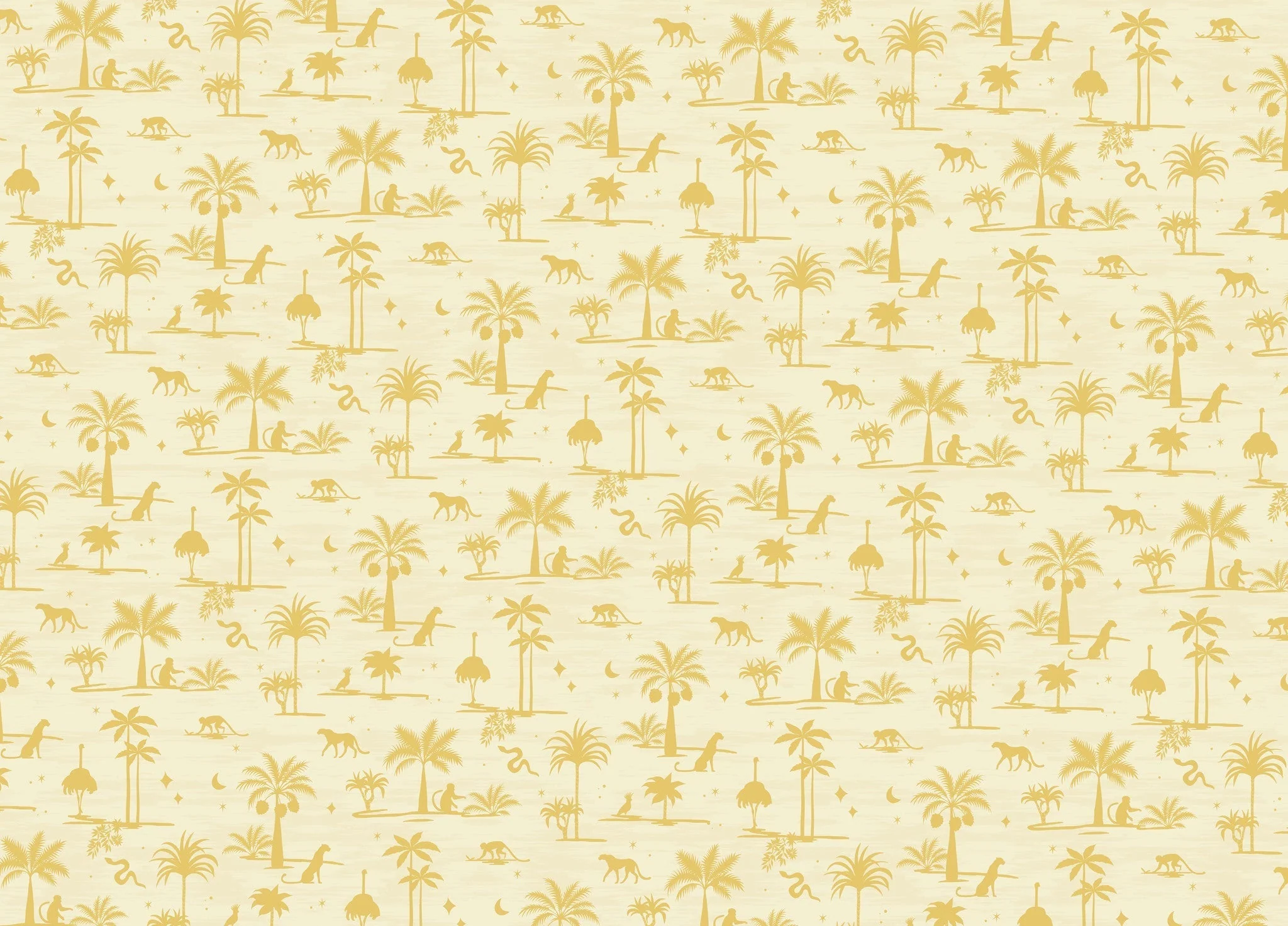 Creative Lab Amsterdam Jungle Silhouette Yellow Wallpaper Mural - Image 3
