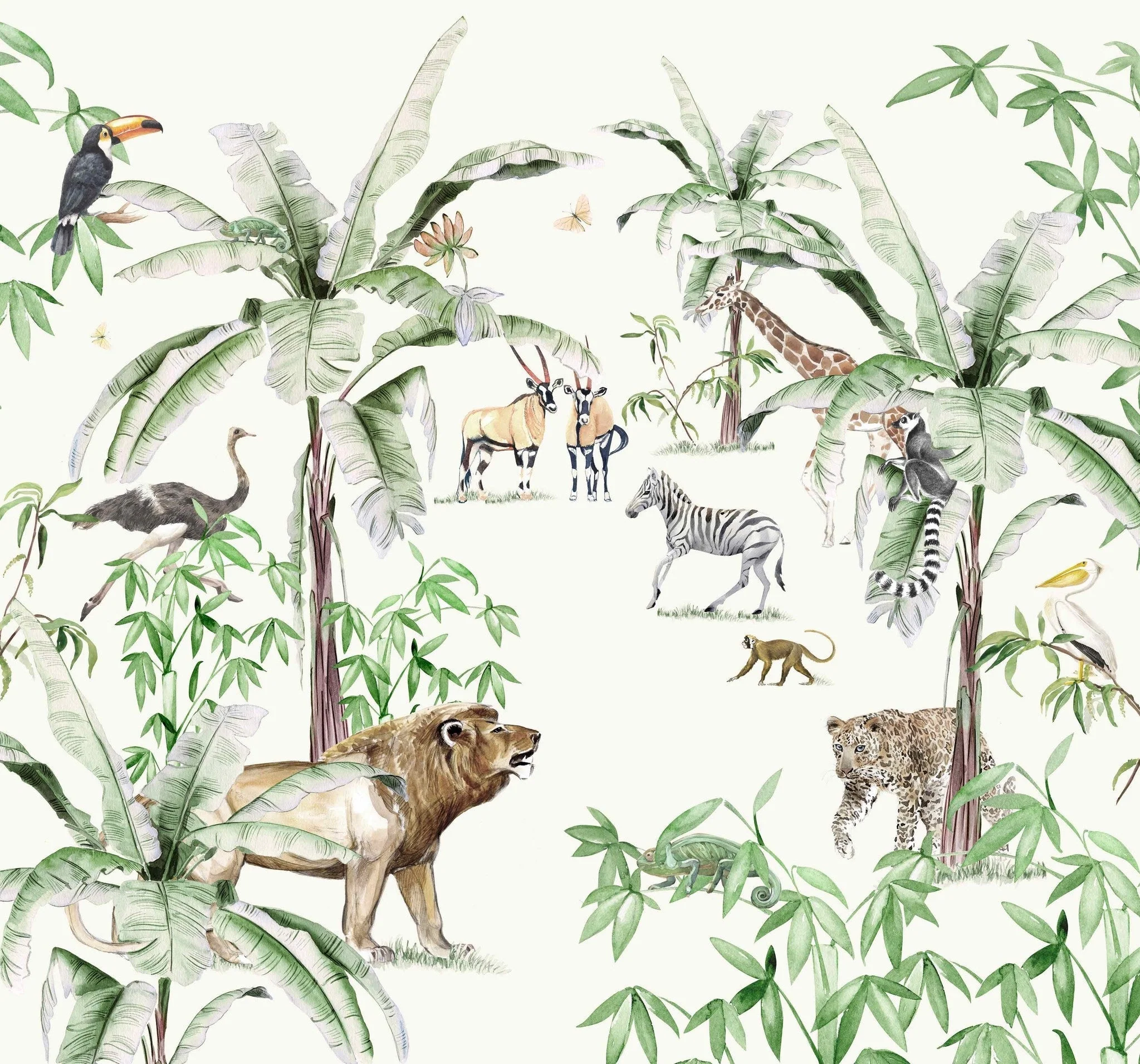 Creative Lab Amsterdam Just Another Day In The Jungle Wallpaper Mural - Image 2