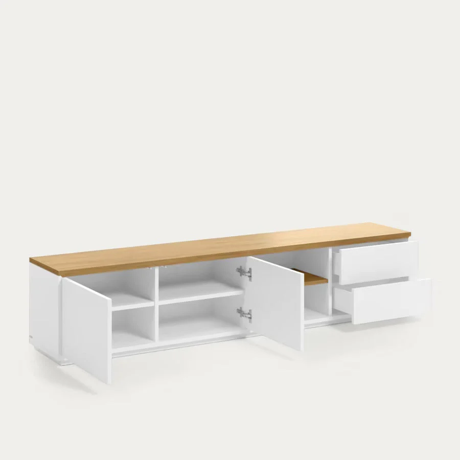 Kave Home Abilen Oak Wood Veneer TV Stand - Image 2