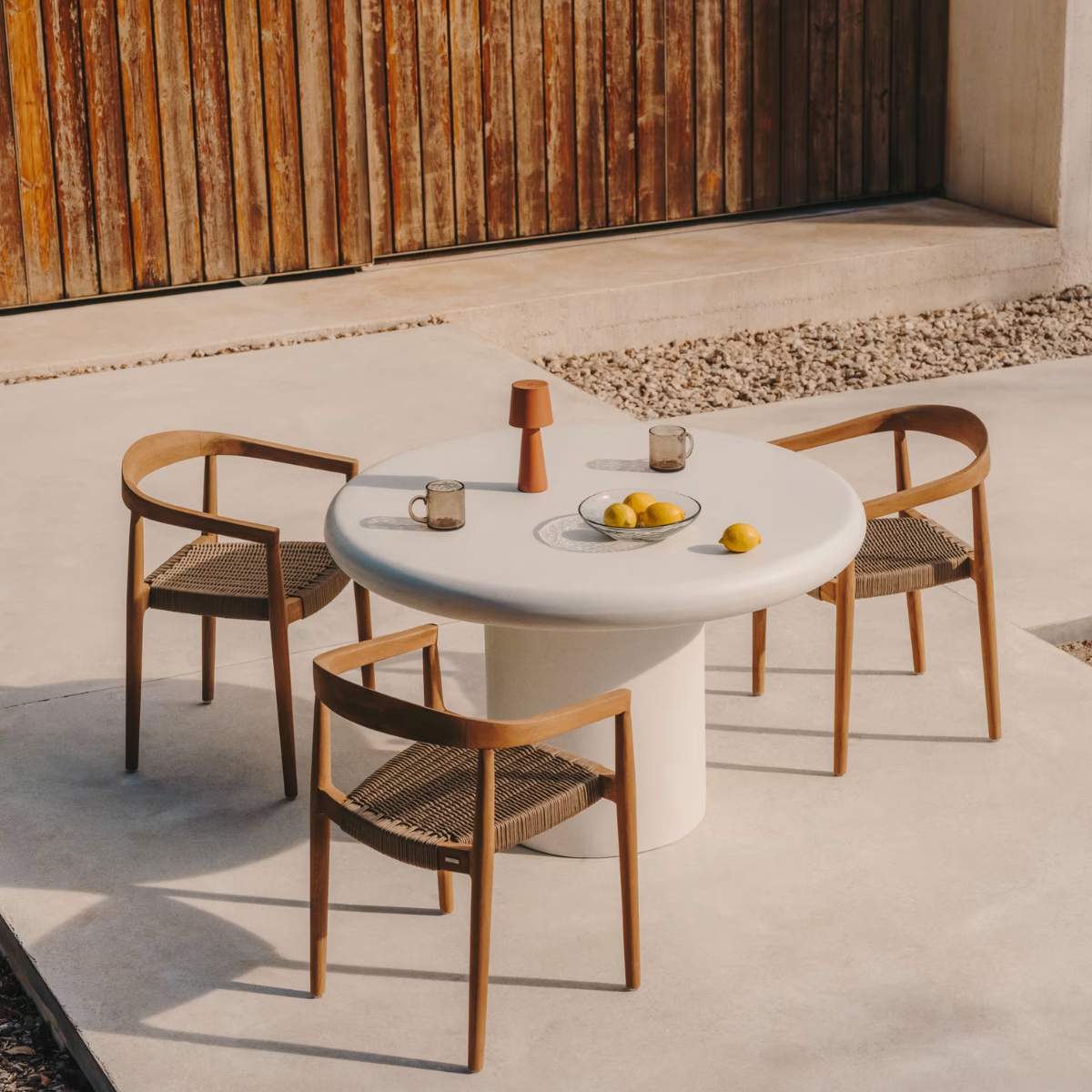Kave Home Addaia white cement, round table, Ø140 cm - Image 5