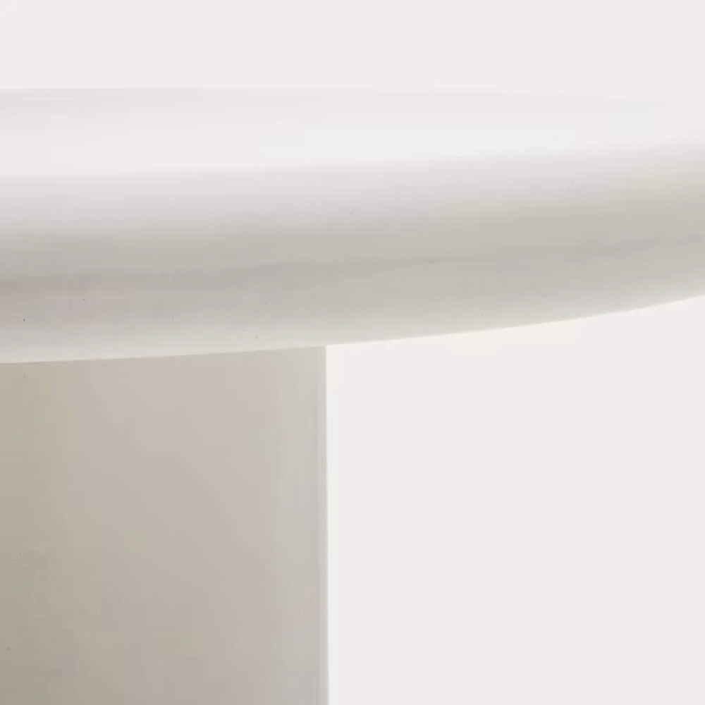 Kave Home Addaia Round Table in White Cement Ø90 cm - Image 3