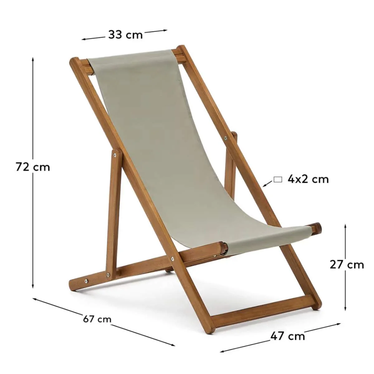 Kave Home Adredna children’s beige outdoor folding hammock made of FSC 100% solid acacia wood - Image 18