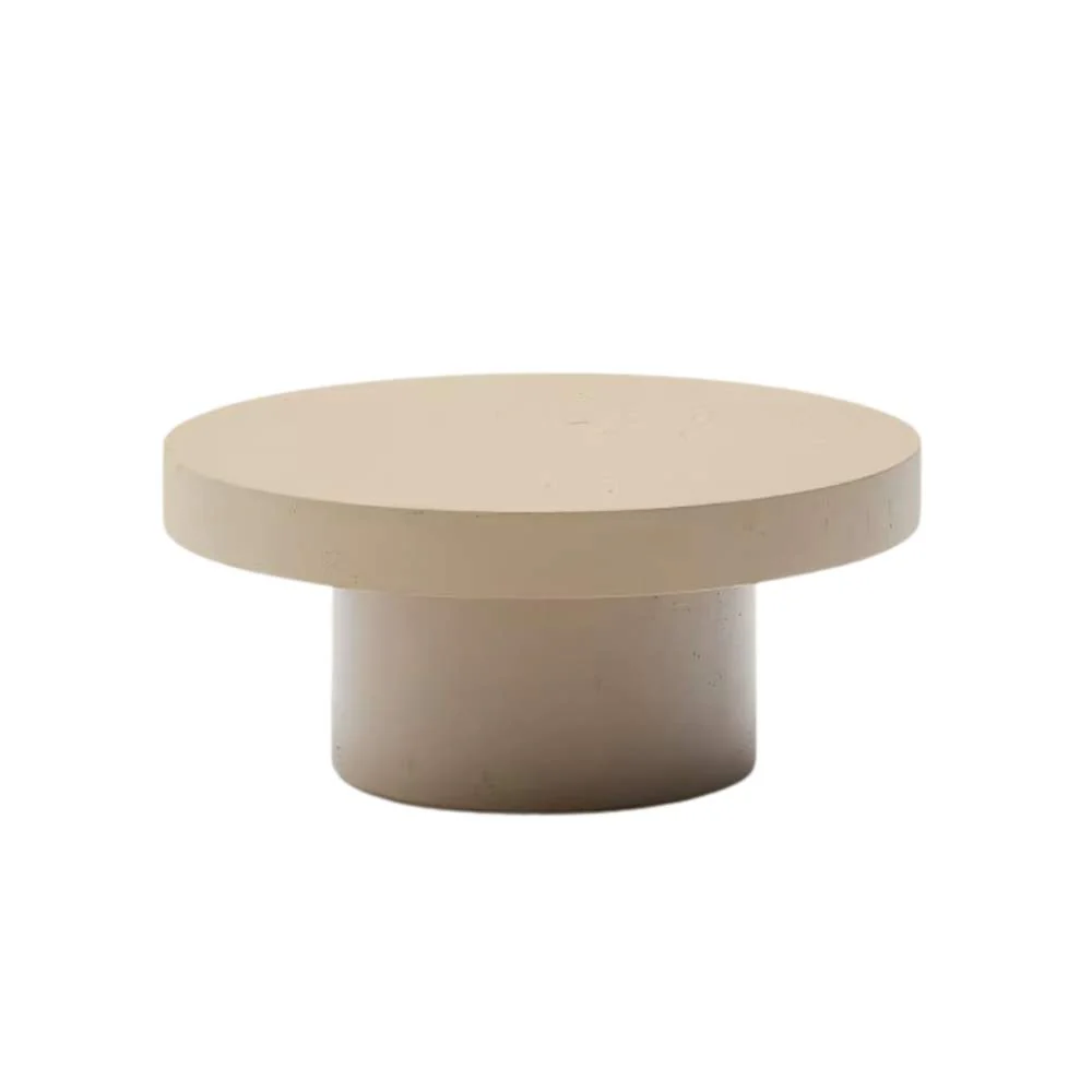 Kave Home Aiguablava Beige Cement Coffee Table Ø66cm