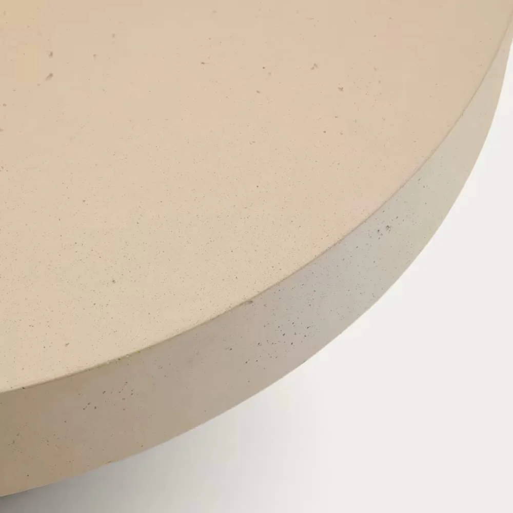 Kave Home Aiguablava Beige Cement Coffee Table Ø90cm - Image 3