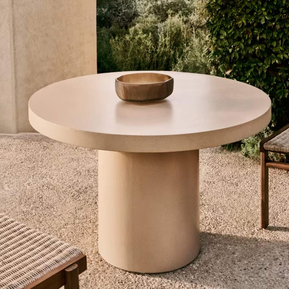 Kave Home Aiguablava Beige Cement Round Table Ø120cm - Image 5