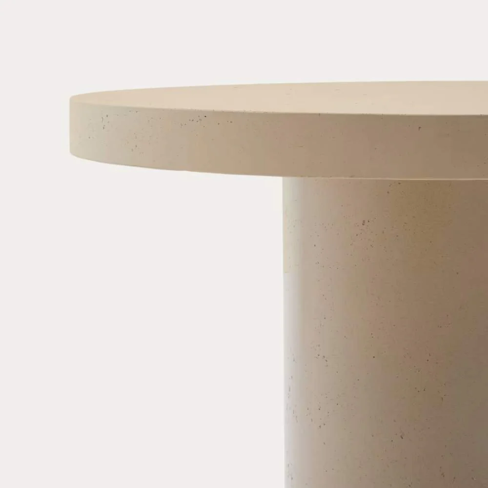 Kave Home Aiguablava Beige Cement Round Table Ø90cm - Image 2