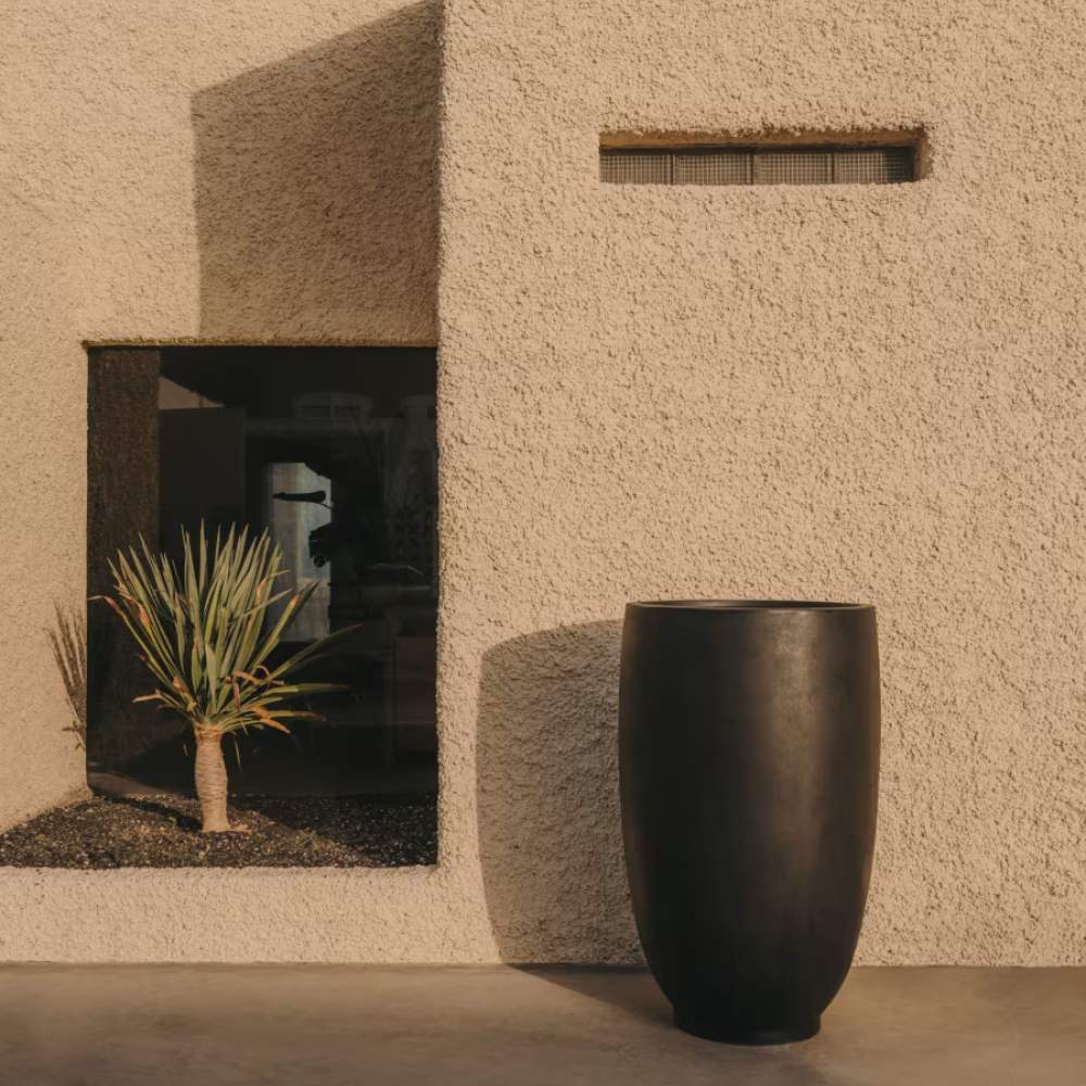 Kave Home Aiguablava Black Cement Planter Ø 75 cm - Image 4
