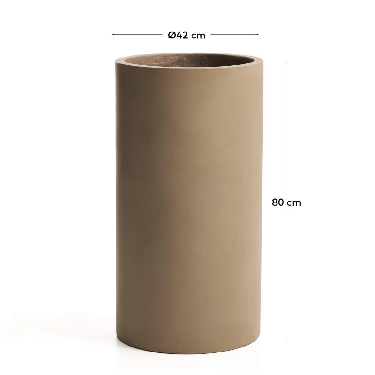 Kave Home Aiguablava brown cement planter Ø 42cm - Image 12