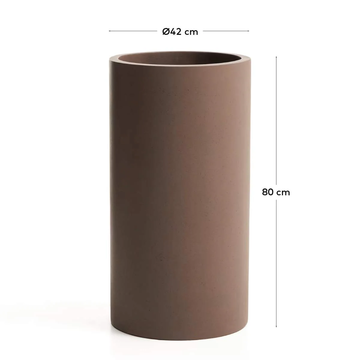Kave Home Aiguablava brown cement planter Ø 42cm - Image 8