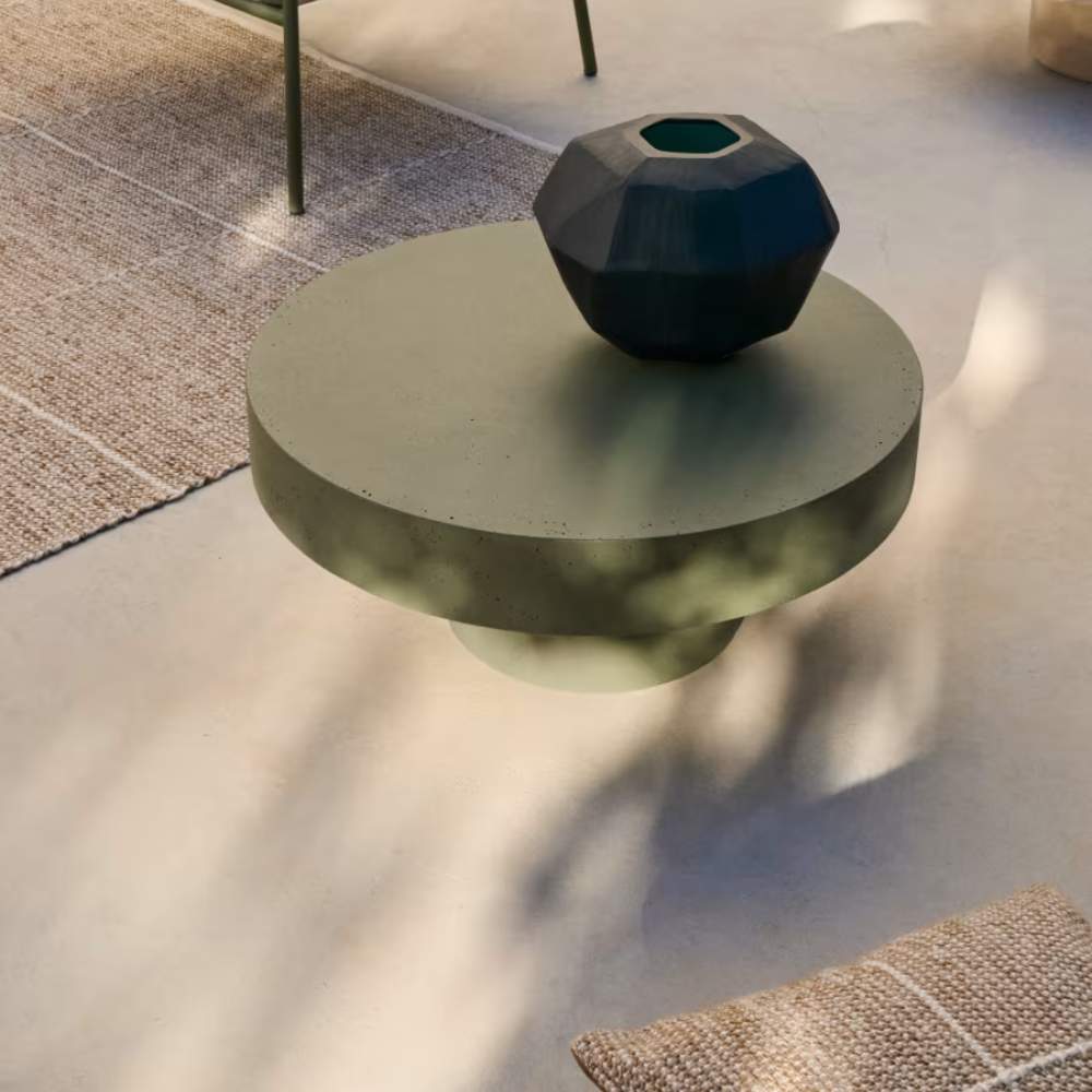 Kave Home Aiguablava Green Cement Coffee Table Ø66cm - Image 6
