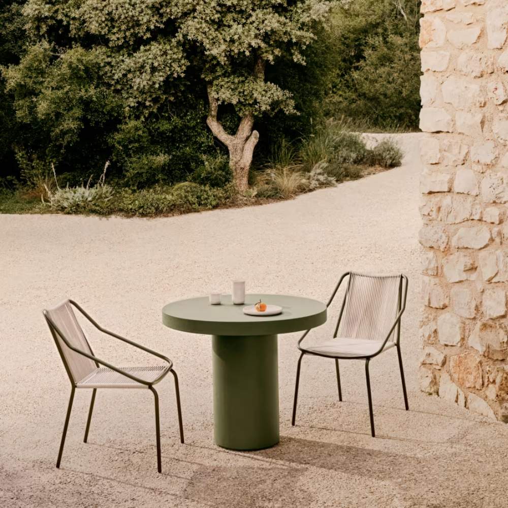 Kave Home Aiguablava Green Cement Round Table Ø90cm - Image 5