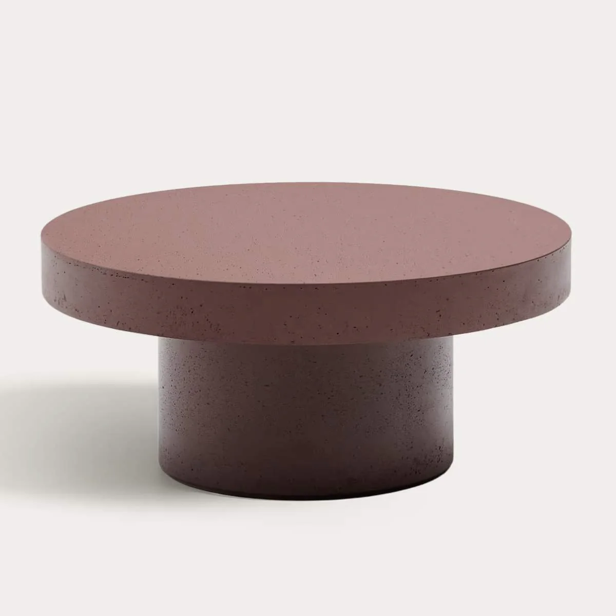 Kave Home Aiguablava terracotta cement coffee table Ø66cm