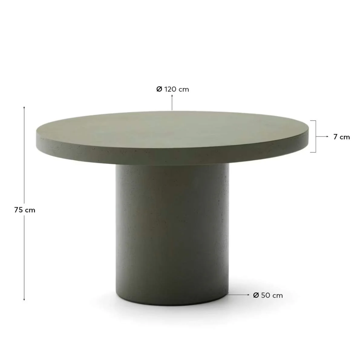 Kave Home Aiguablava terracotta cement round table Ø120cm - Image 16