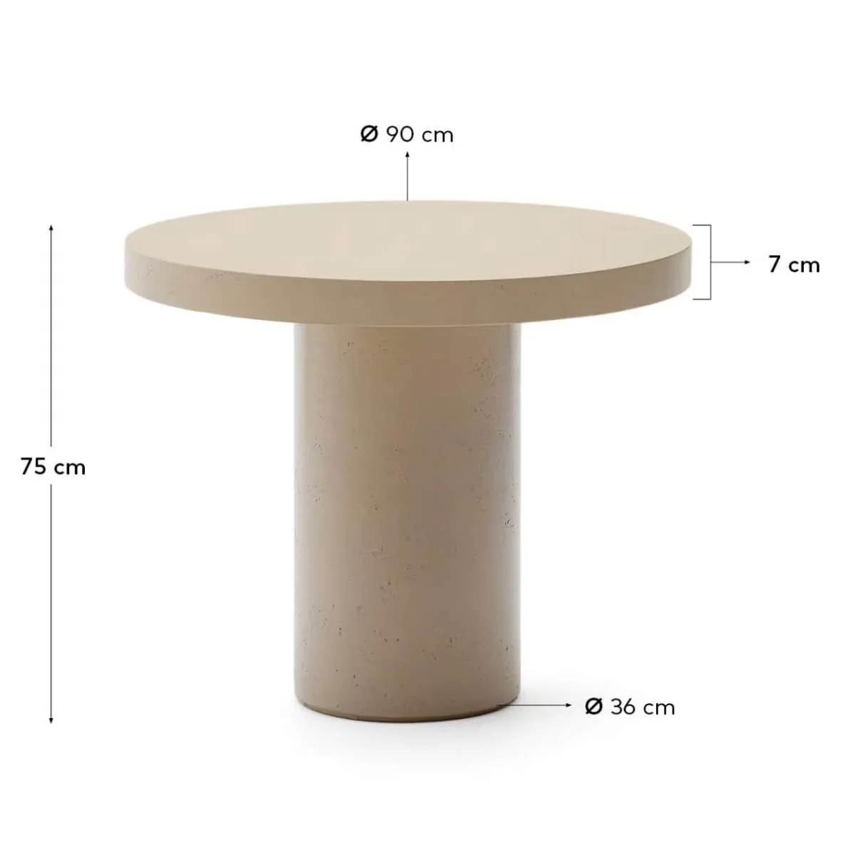 Kave Home Aiguablava terracotta cement round table Ø90cm - Image 12
