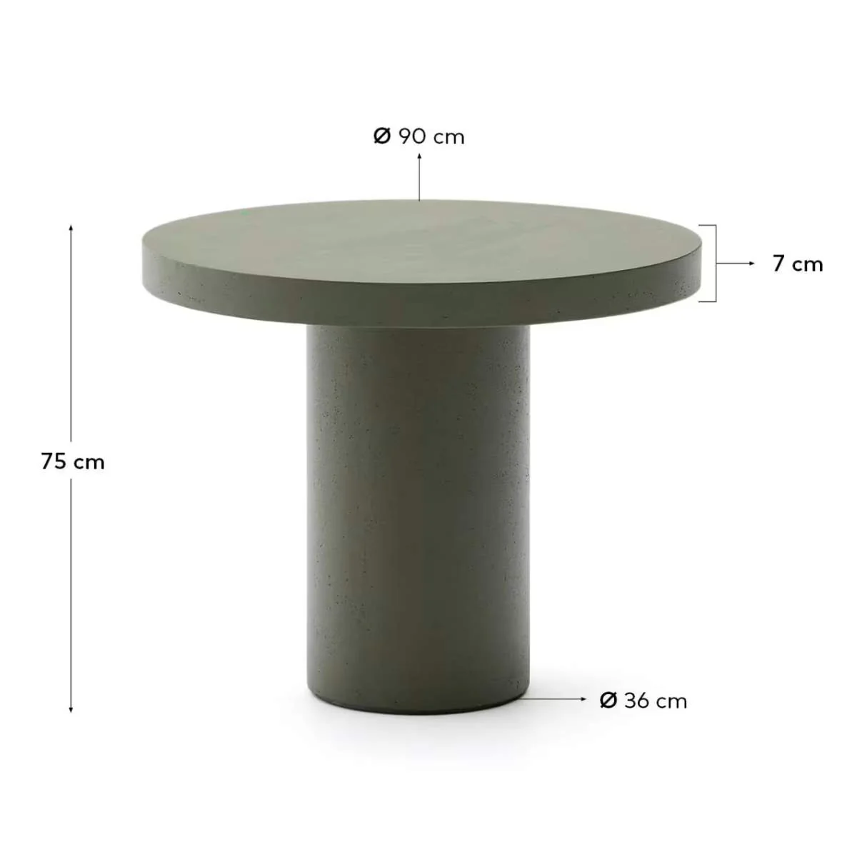 Kave Home Aiguablava terracotta cement round table Ø90cm - Image 16