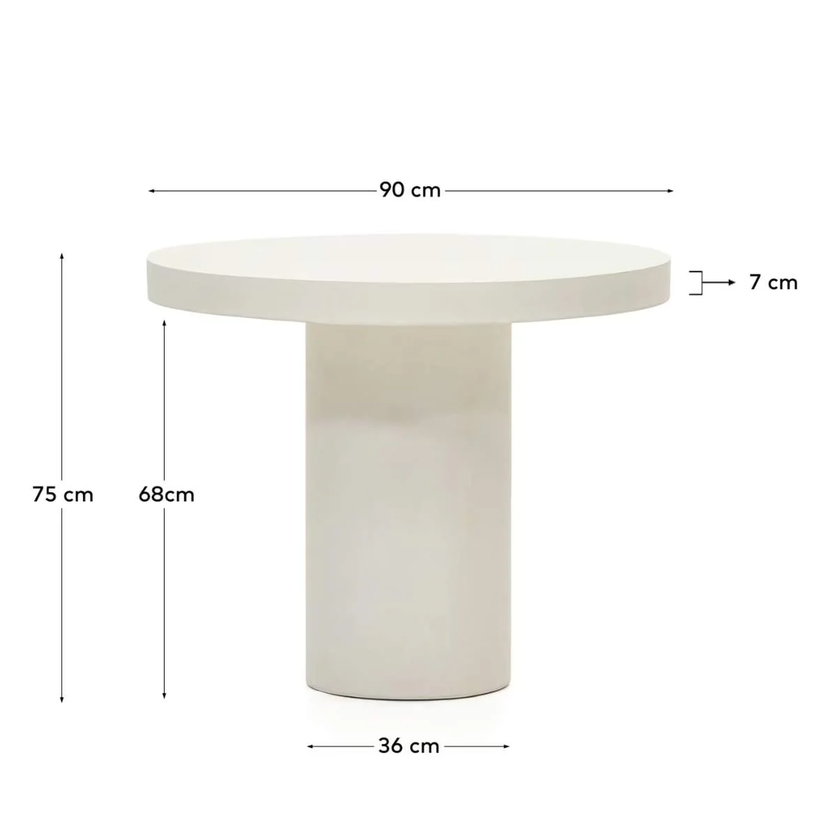 Kave Home Aiguablava terracotta cement round table Ø90cm - Image 19