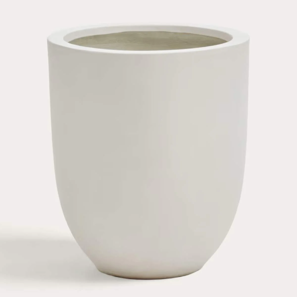 Kave Home Aiguablava plant pot in white cement, Ø 39 cm