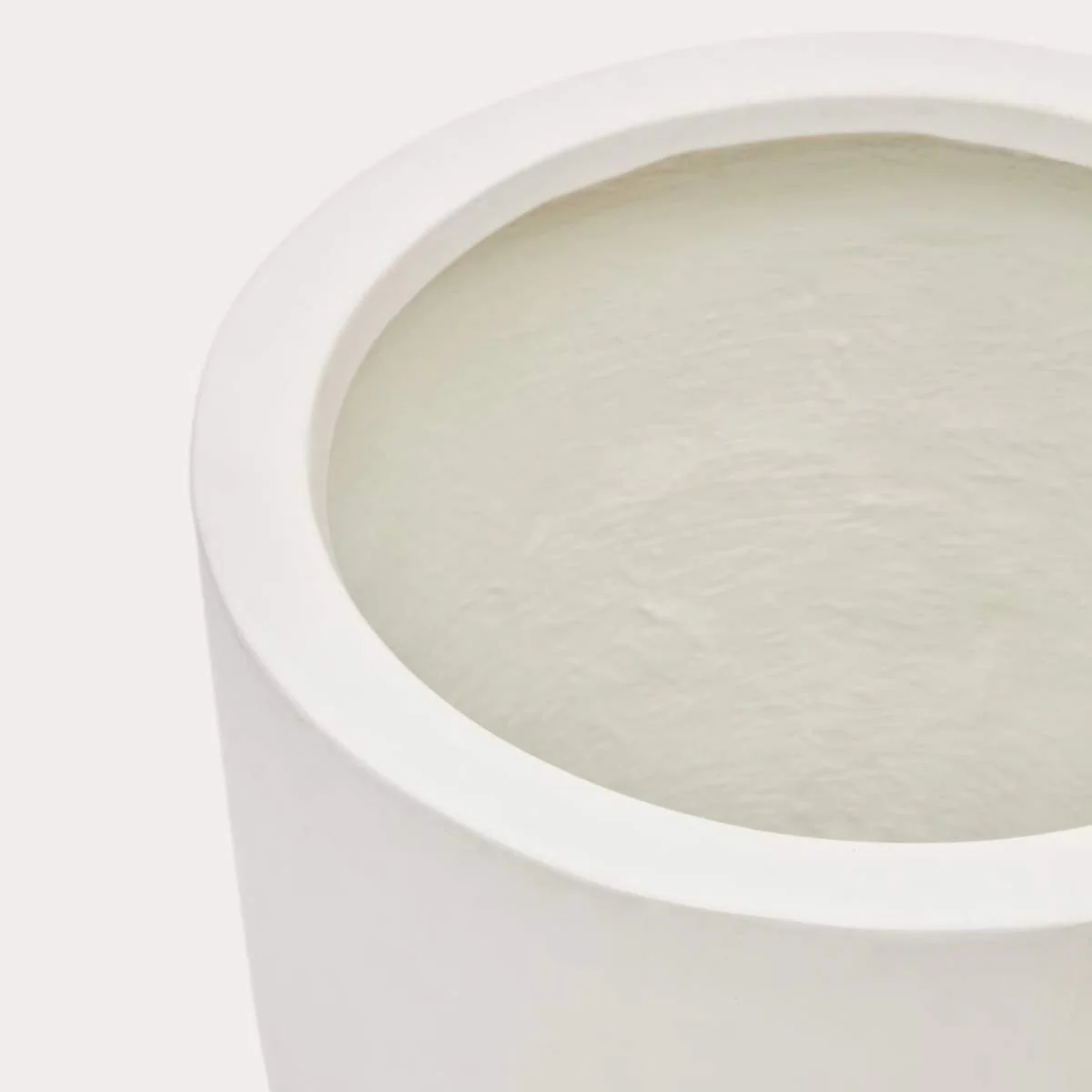Kave Home Aiguablava plant pot in white cement, Ø 39 cm - Image 3