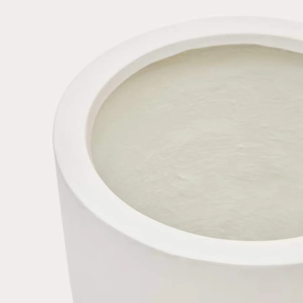 Kave Home Aiguablava Plant Pot in White Cement, Ø 39 cm - Image 3