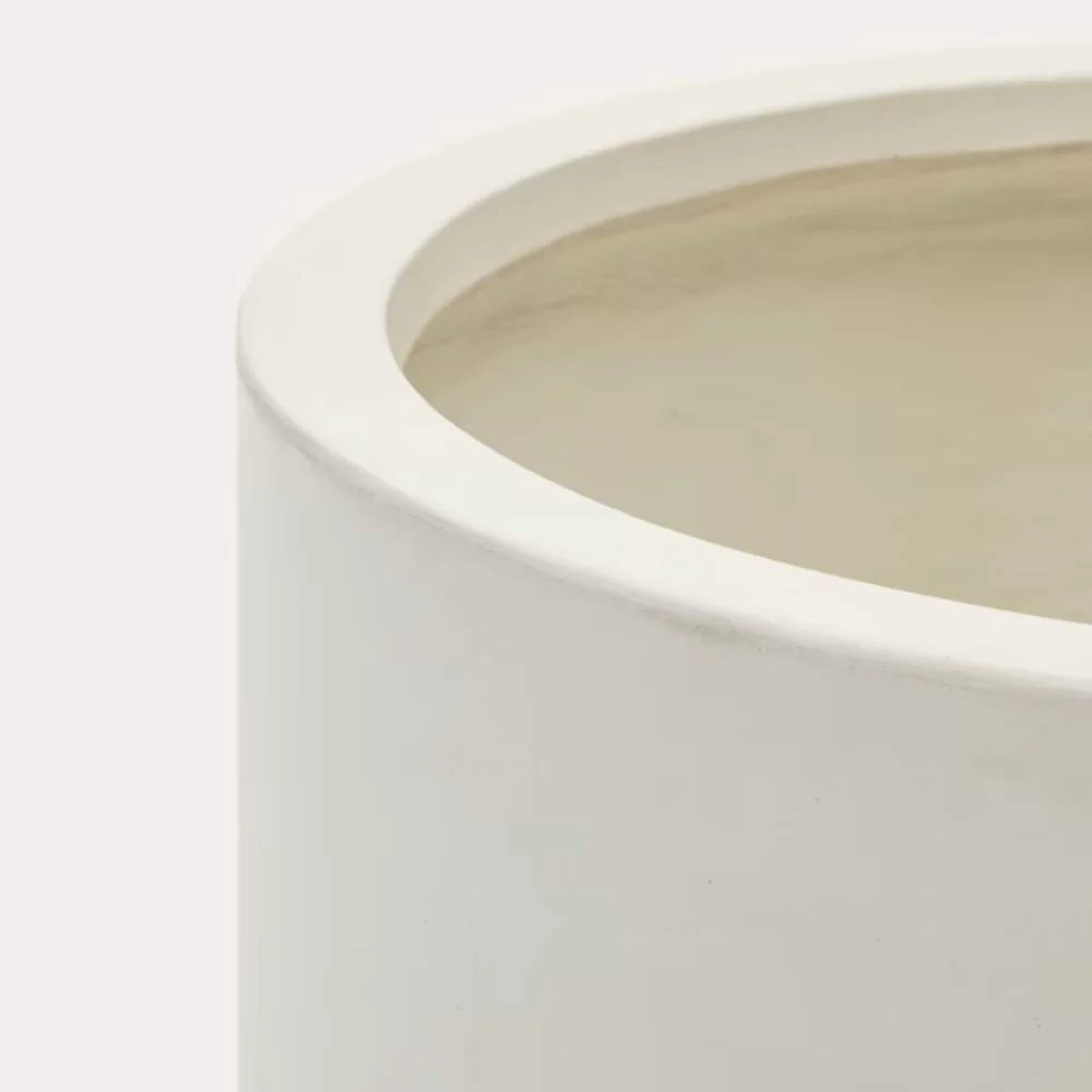 Kave Home Aiguablava Plant Pot in White Cement, Ø 52 cm - Image 3