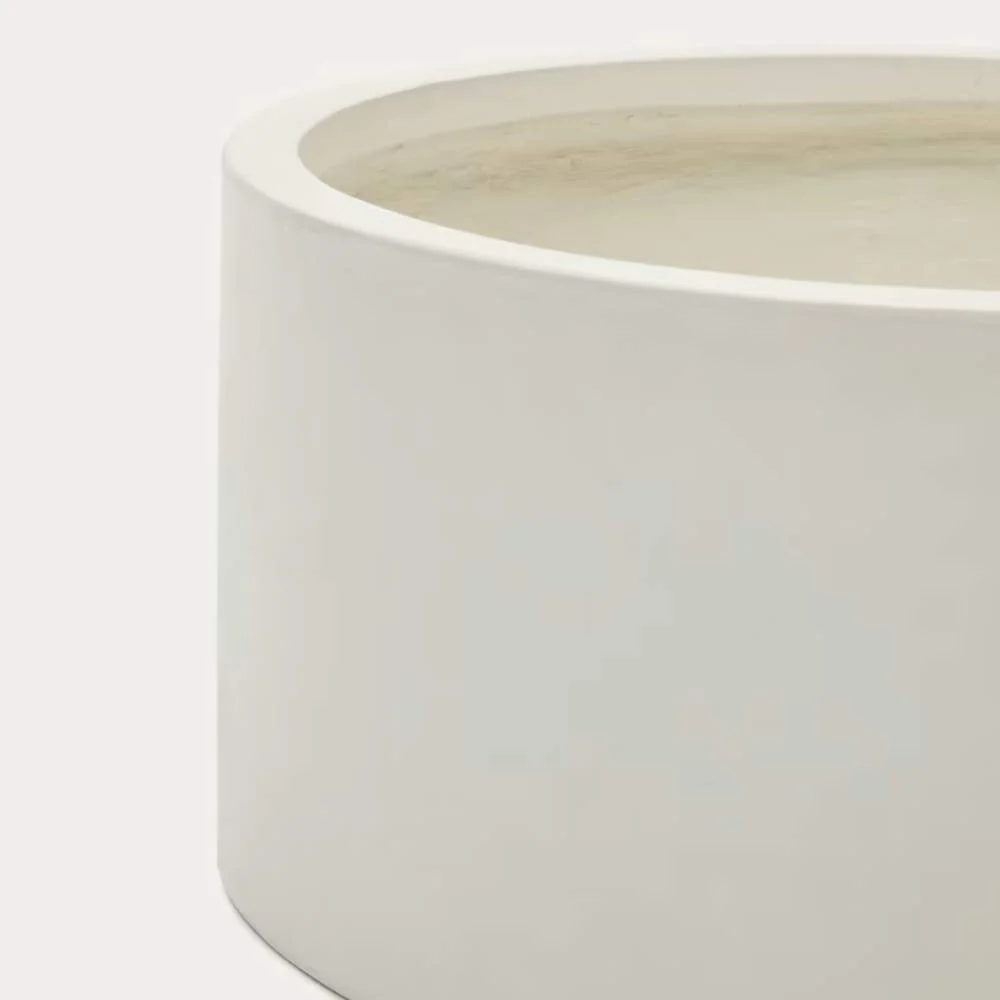Kave Home Aiguablava Plant Pot in White Cement, Ø 62 cm - Image 3